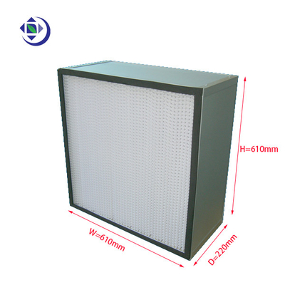 ซื้อ ประสิทธิภาพสูง H13 ตัวกรอง Hepa, ตัวกรอง Hepa Filter Deep Pleated Separator 610x610x220mm online manufacture