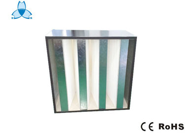ซื้อ Compressed Hepa V Bank Filter Aluminum / Pastic Material For Air Conditioning System online manufacture