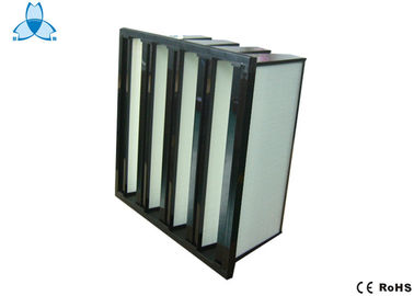 ซื้อ Large Dust Holding V Bank Air Filters With Fiberglass Medium Material online manufacture