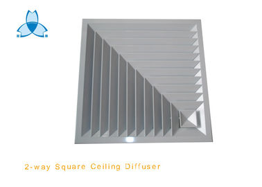 ซื้อ 2 Way RAL9016 Square Air Diffuser Aluminum Alloy Material For HVAC System online manufacture