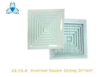 ซื้อ 4 Way Ceiling Air Diffuser With Damper , Powder Coated Surface Finish online manufacture