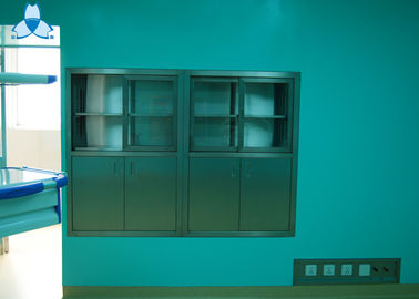 ซื้อ Hospital Air Clean Custom Medicine Cabinets , Anodized Embedded Stainless Steel Medicine Cabinet online manufacture