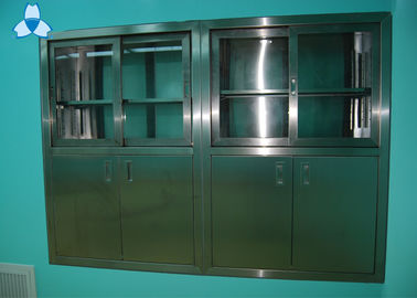 ซื้อ Drug Storage Hospital Air Filter Stainless Steel Medical Cabinets With Manual Sliding Half - Glass Door online manufacture