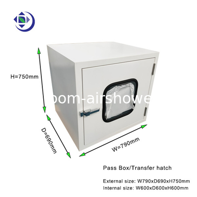 ซื้อ กล่องผ่านสแตนเลสเคลือบผงสําหรับส่งสินค้าไปห้องสะอาด 600x600x600mm online manufacture