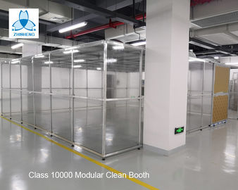 ซื้อ โครงสร้างอลูมิเนียมอุปกรณ์ห้องสะอาดระดับ 10000 FFU พร้อมประตูบานเลื่อน / บูธคลีนเภสัชกรรม online manufacture