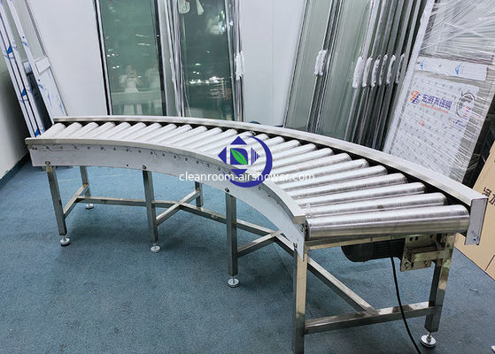 ซื้อ PLC Control สแตนเลส 304 สายพานลำเลียงโค้งสำหรับวัสดุผ่าน online manufacture