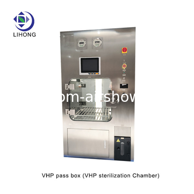 การติดตั้งตั้งตั้ง VHP กล่องผ่านน้ําอาบน้ําอากาศที่มีพลังงาน 2KW สําหรับการฆ่าเชื้อ
