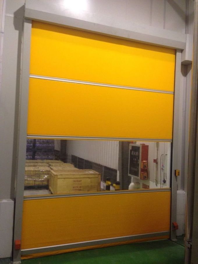 ประตูอัตโนมัติความเร็วสูงป้องกันไฟฟ้าสถิตย์ PVC ความเร็วสูง / ประตูบานเลื่อน Fast Speed ​​สำหรับโรงงาน Workshop 0