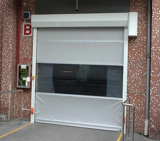 ประตูอัตโนมัติความเร็วสูงป้องกันไฟฟ้าสถิตย์ PVC ความเร็วสูง / ประตูบานเลื่อน Fast Speed ​​สำหรับโรงงาน Workshop 3