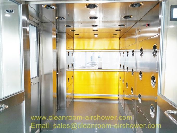 อุโมงค์ชนิดห้องอาบน้ำฝักบัว Cleanroom Electric Interlocked สำหรับอุตสาหกรรมเซมิคอนดักเตอร์ 0